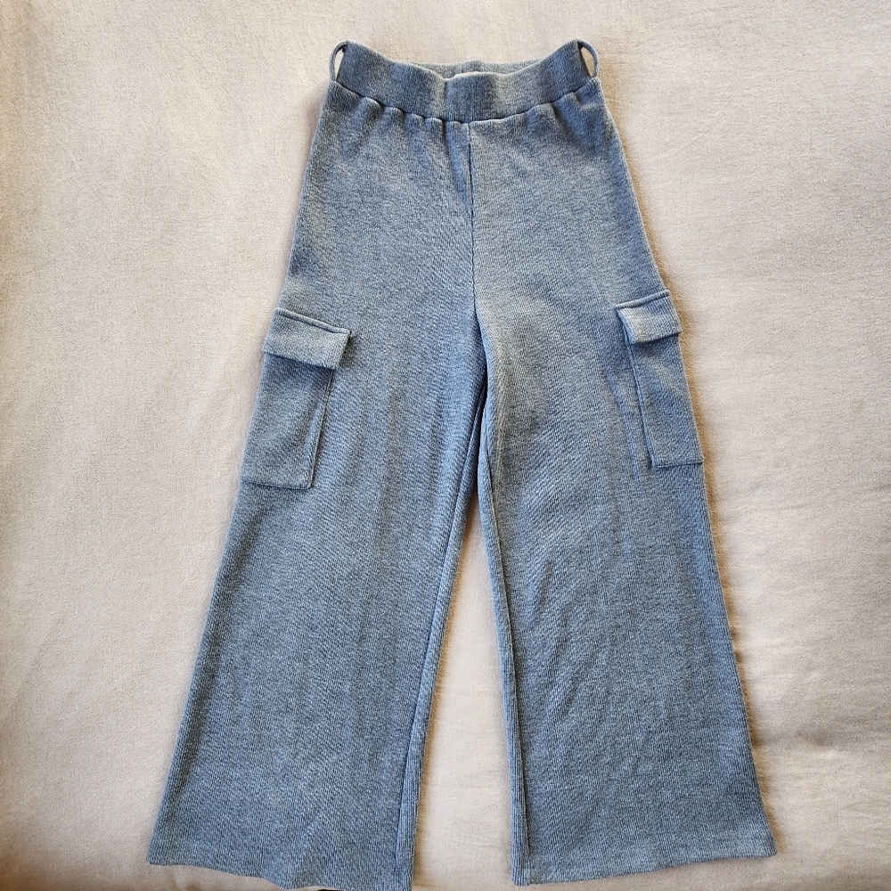 Choosy Gray Knit Cargo Pants